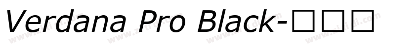 Verdana Pro Black字体转换